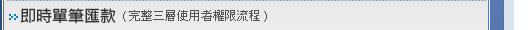 即時單筆匯款